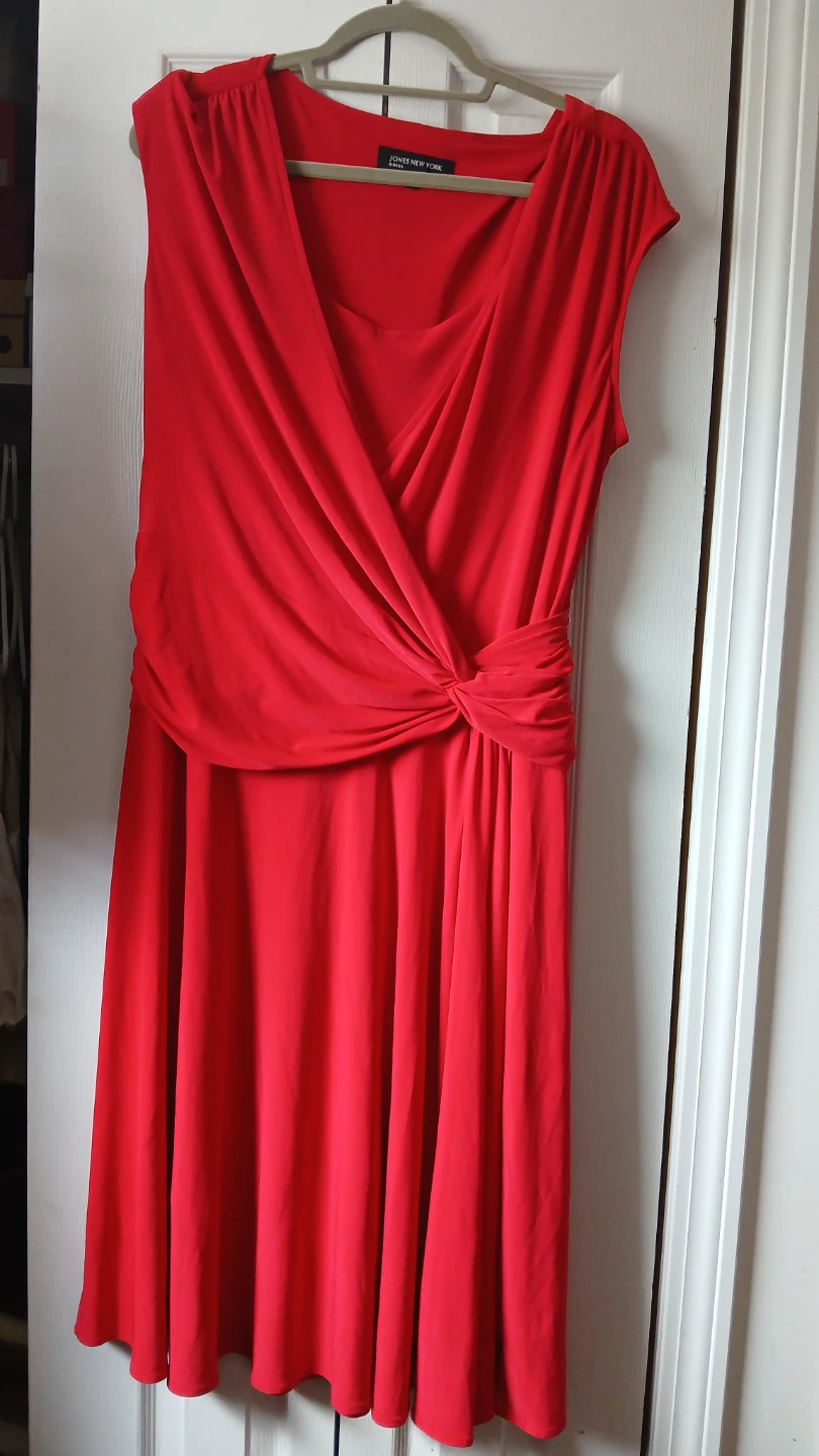 Jones New York Red Sleeveless Dress
