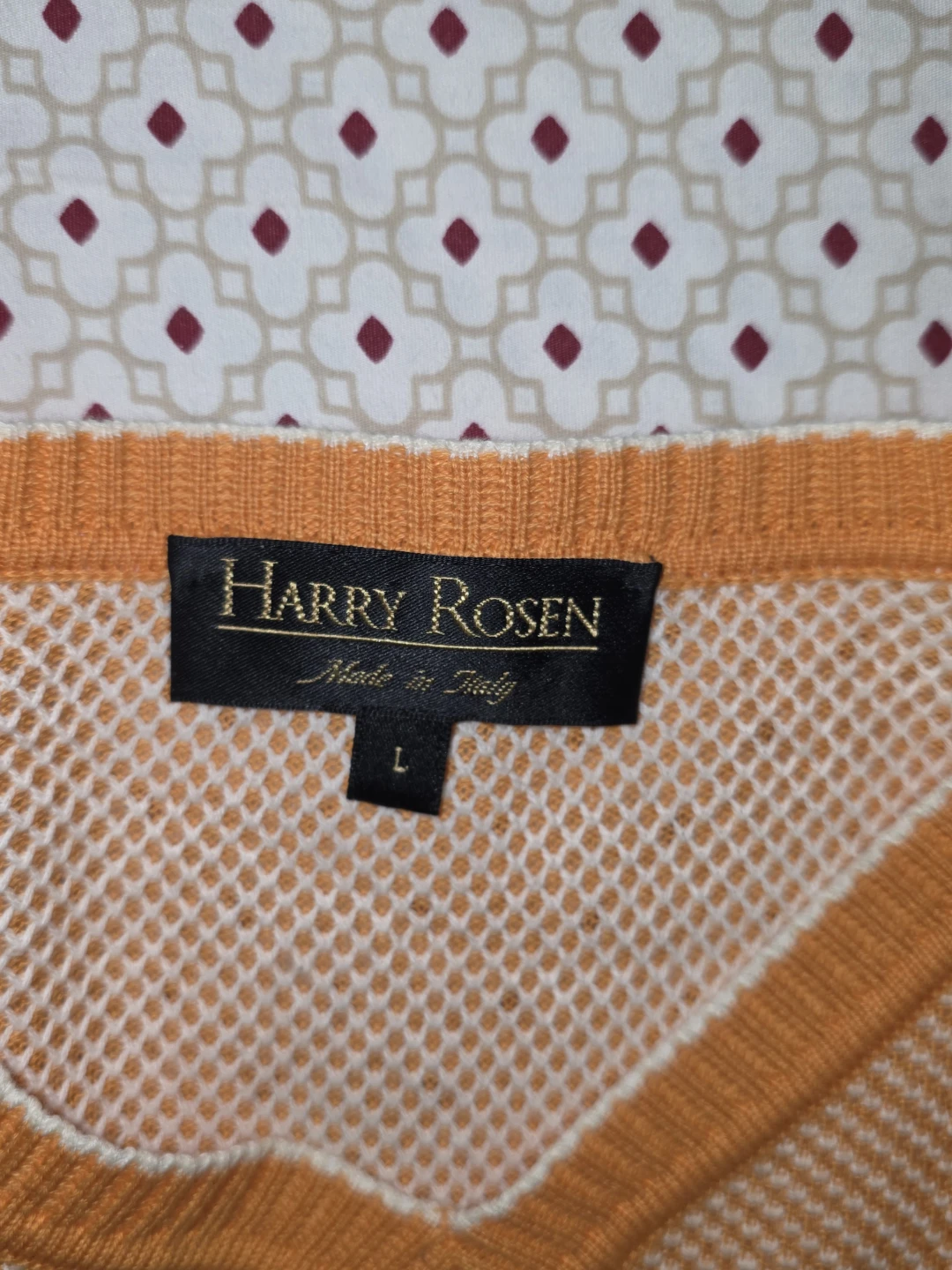 Harry Rosen V-Neck Sweater - Orange - photo 2