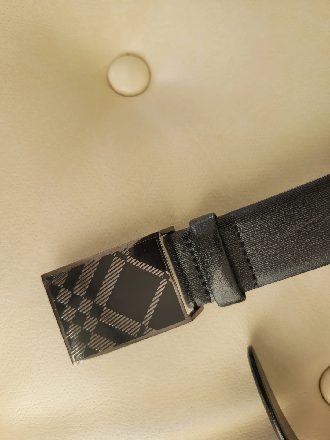 Authentic Burberry Black Leather Belt - photo 5