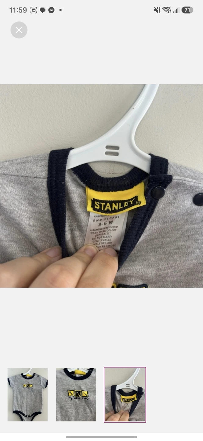 Stanley My Little Tools Baby Bodysuit - photo 3