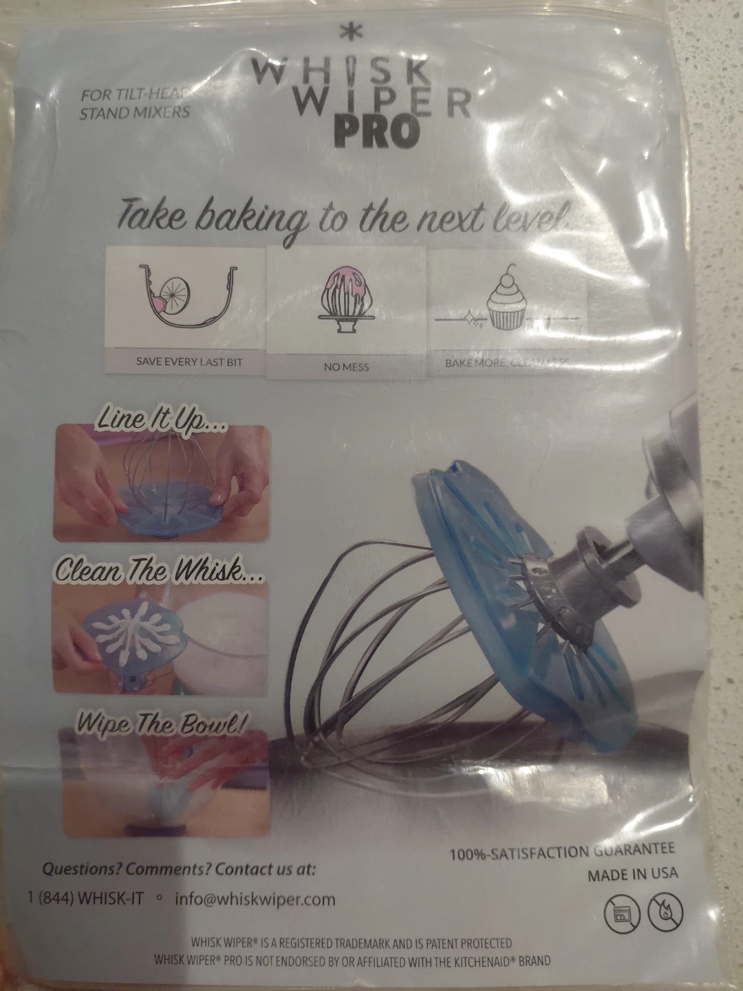 Whisk Wiper Pro Stand Mixer Attachment Scraper - photo 2