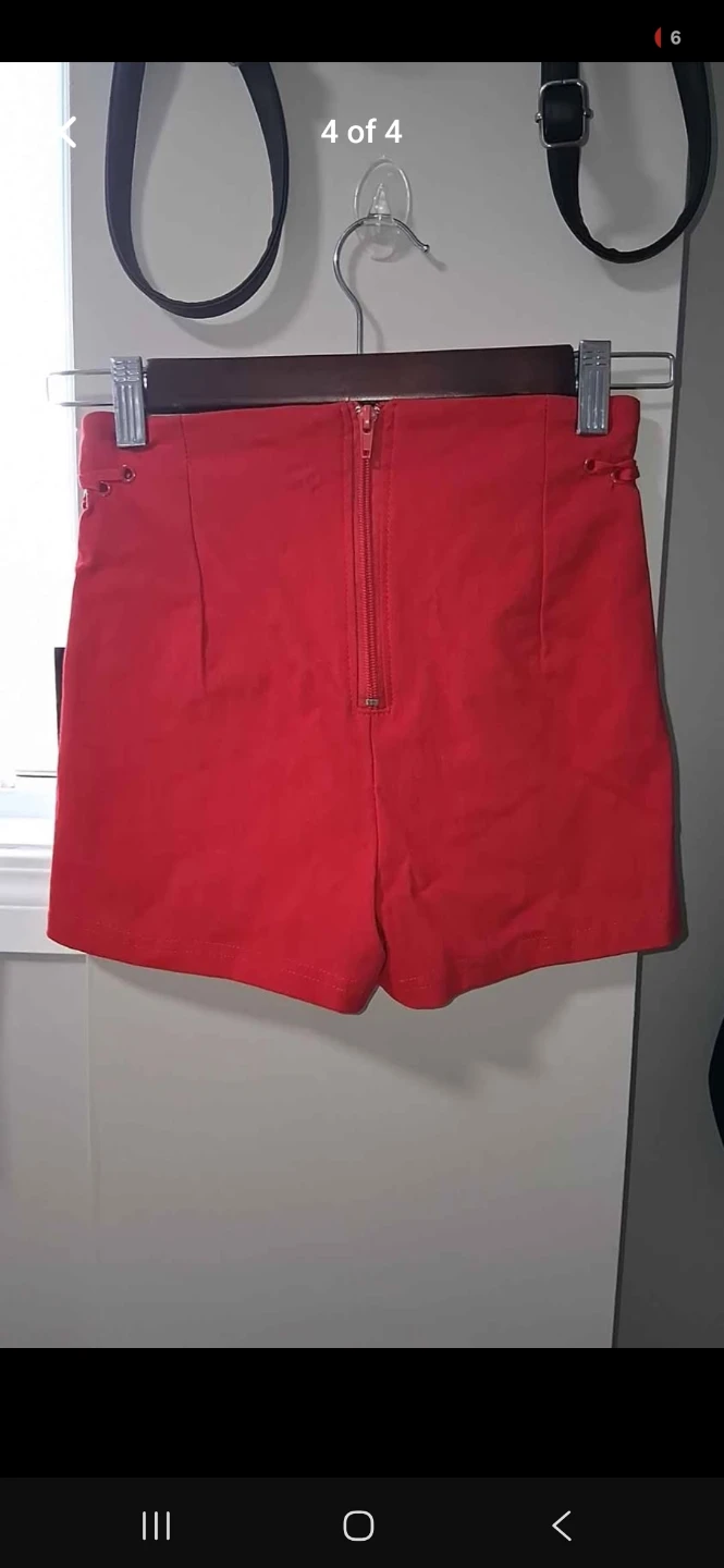 Spirit Red Lace-Up Shorts - photo 2
