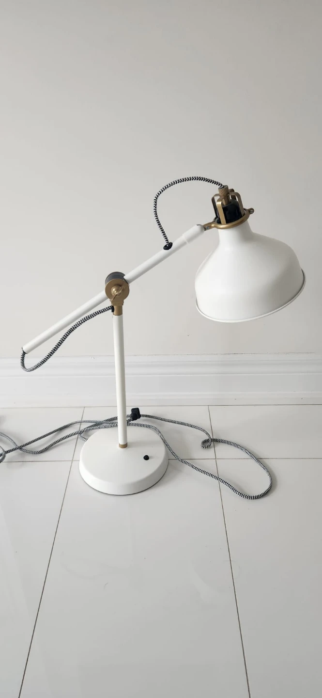 White Desk Lamp with Adjustable Arm
