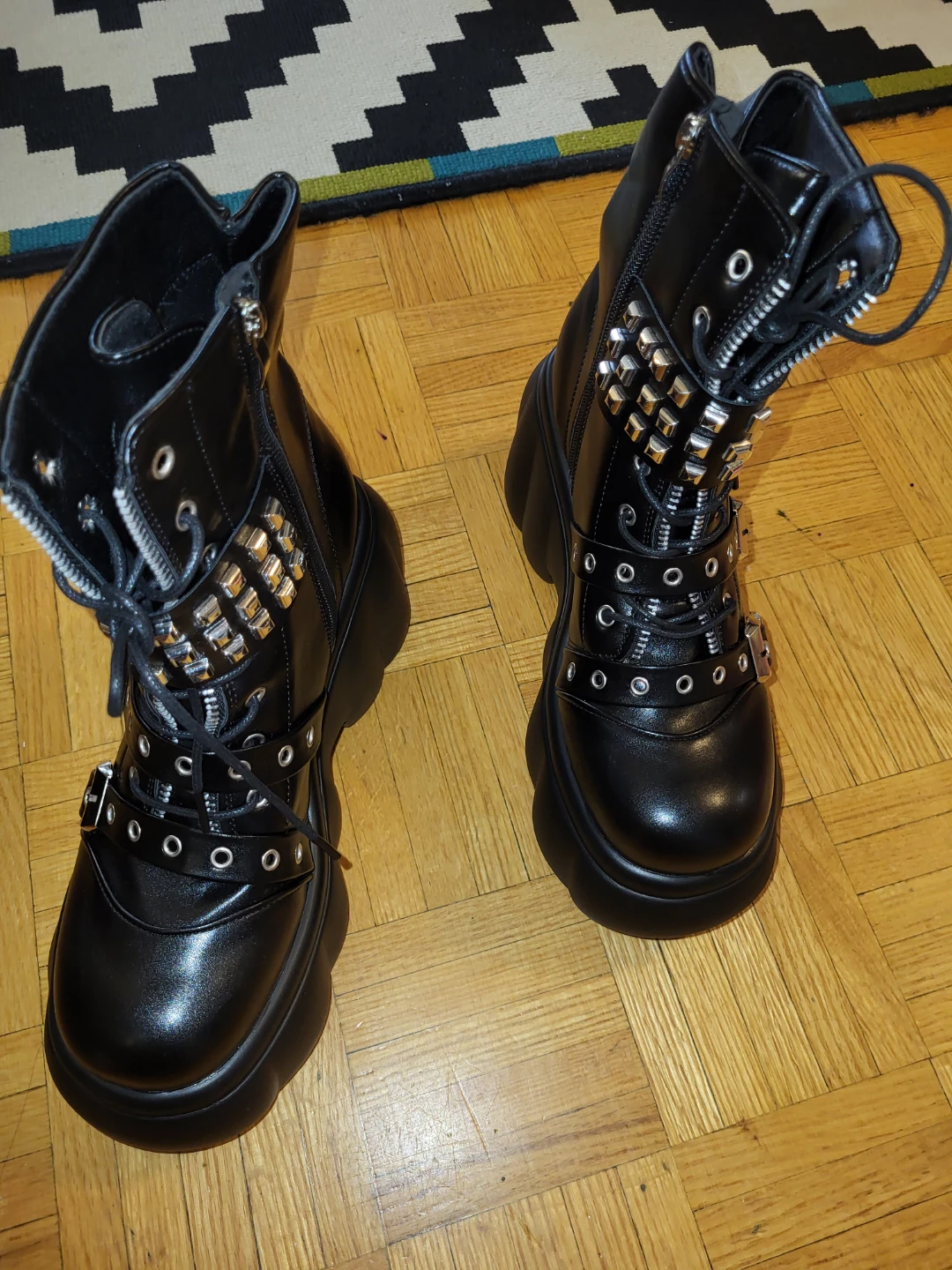 Black Platform Boots - photo 3