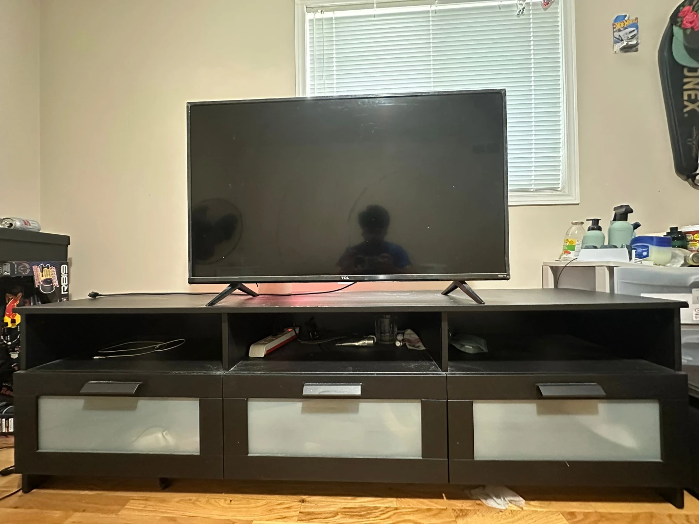 TV stand with shelves and drawer 180cm