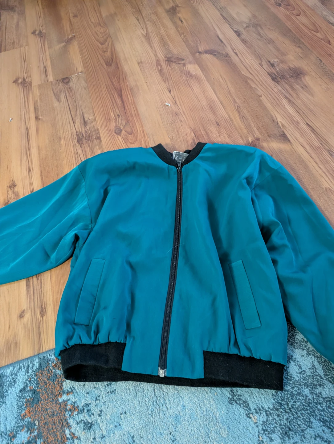Frederick Kelly Teal Bomber Jacket