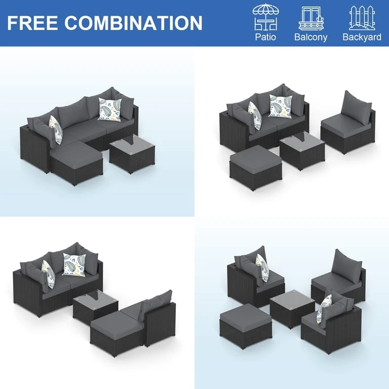 NEW In 2 Boxes (fit to car)Patio Sofa Set with Cushions - photo 2