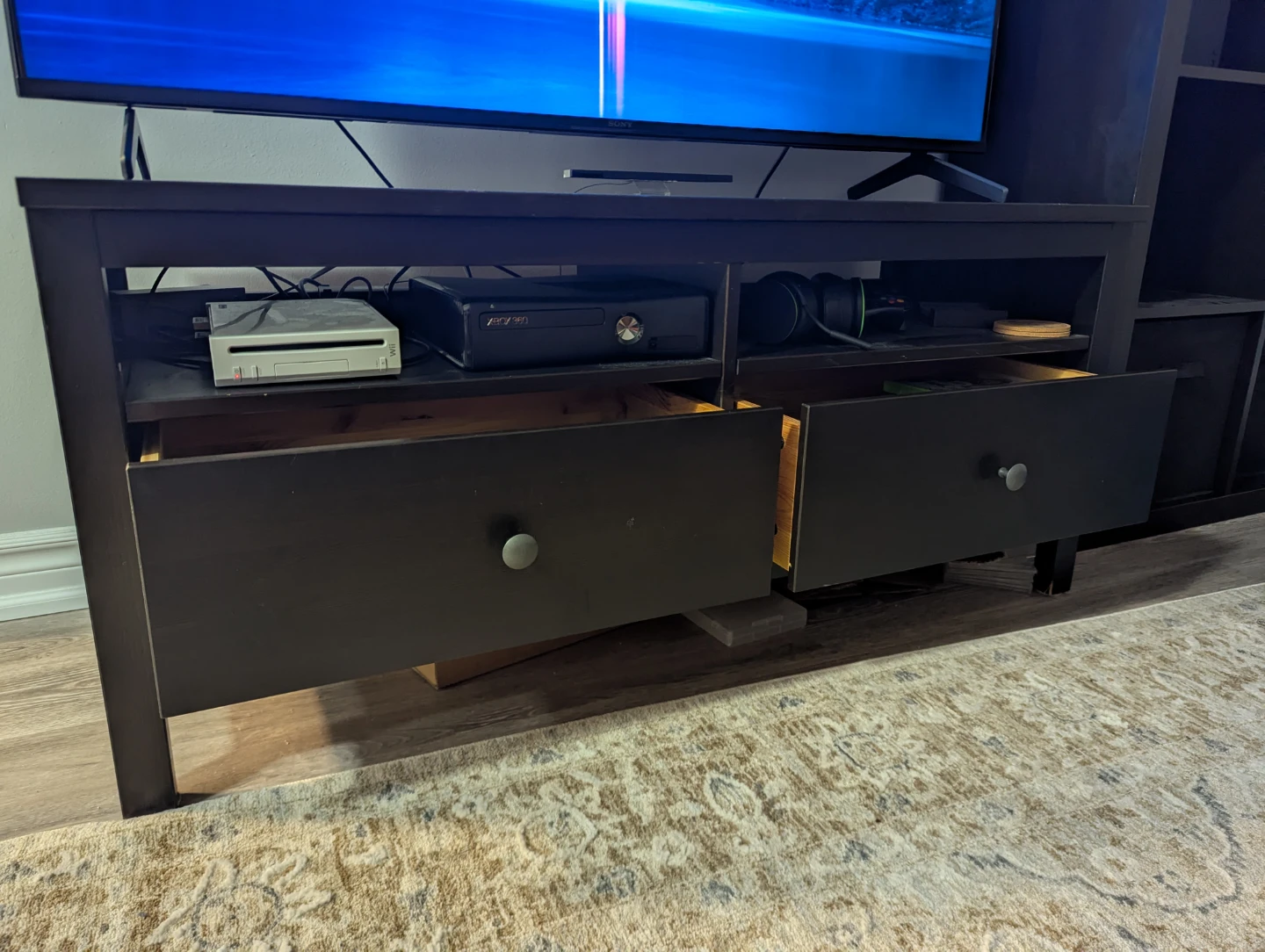 Black TV Media Console IKEA HEMNES - photo 2
