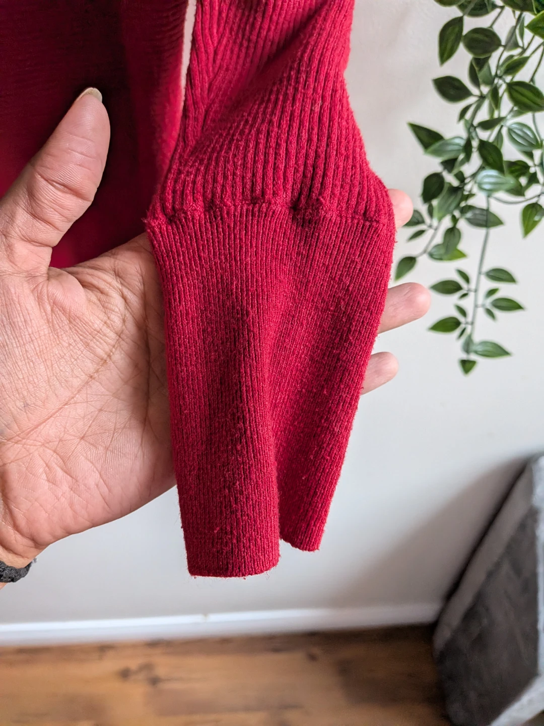 🏈George Red Ribbed Long Sleeve sweater - photo 4