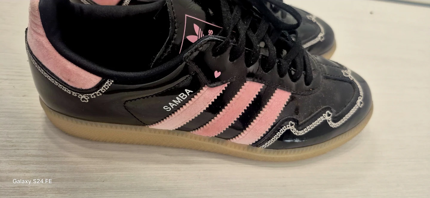 Adidas Samba Black and Pink Sneakers