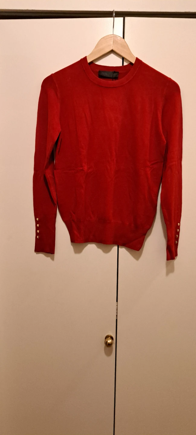 Zara Red Long Sleeve Sweater