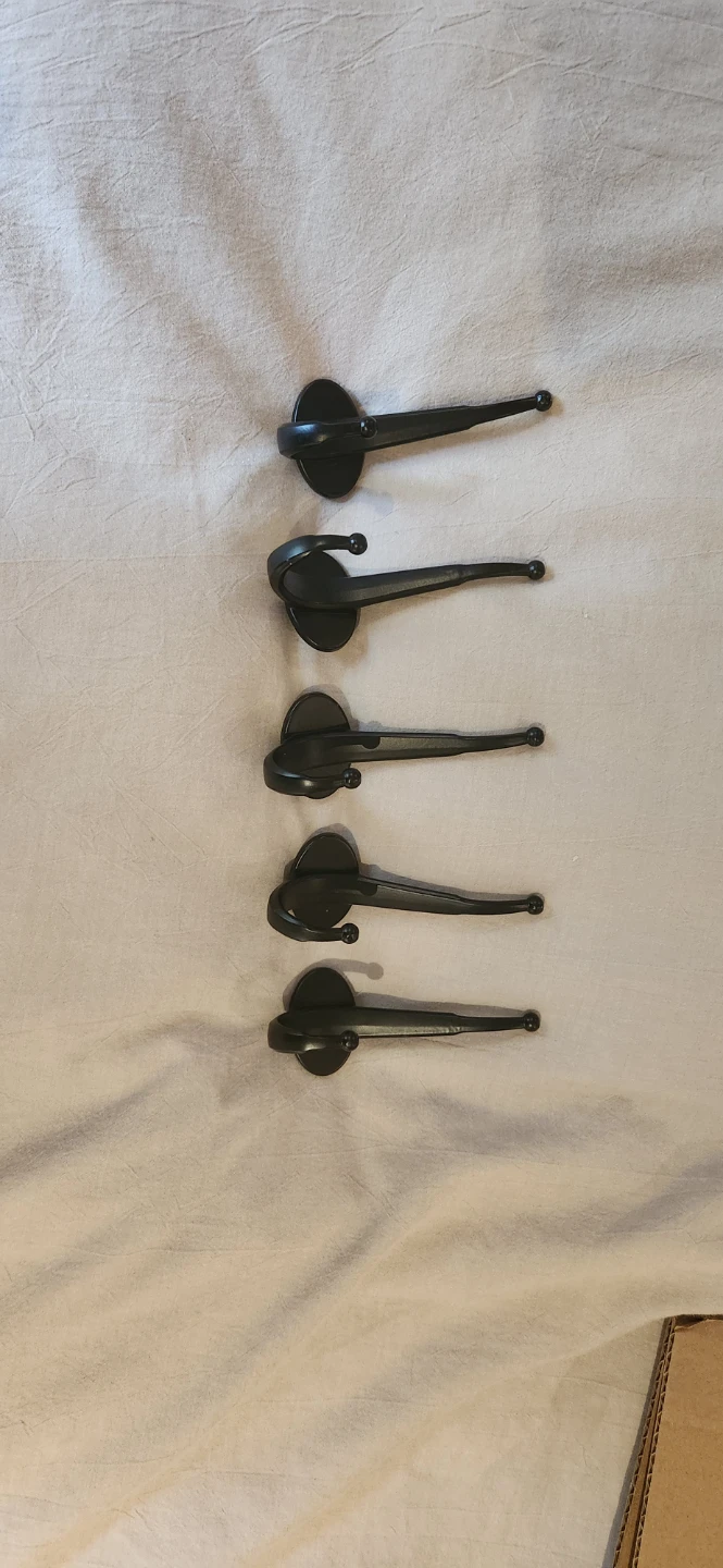 5 Black Satin metal hooks - photo 4