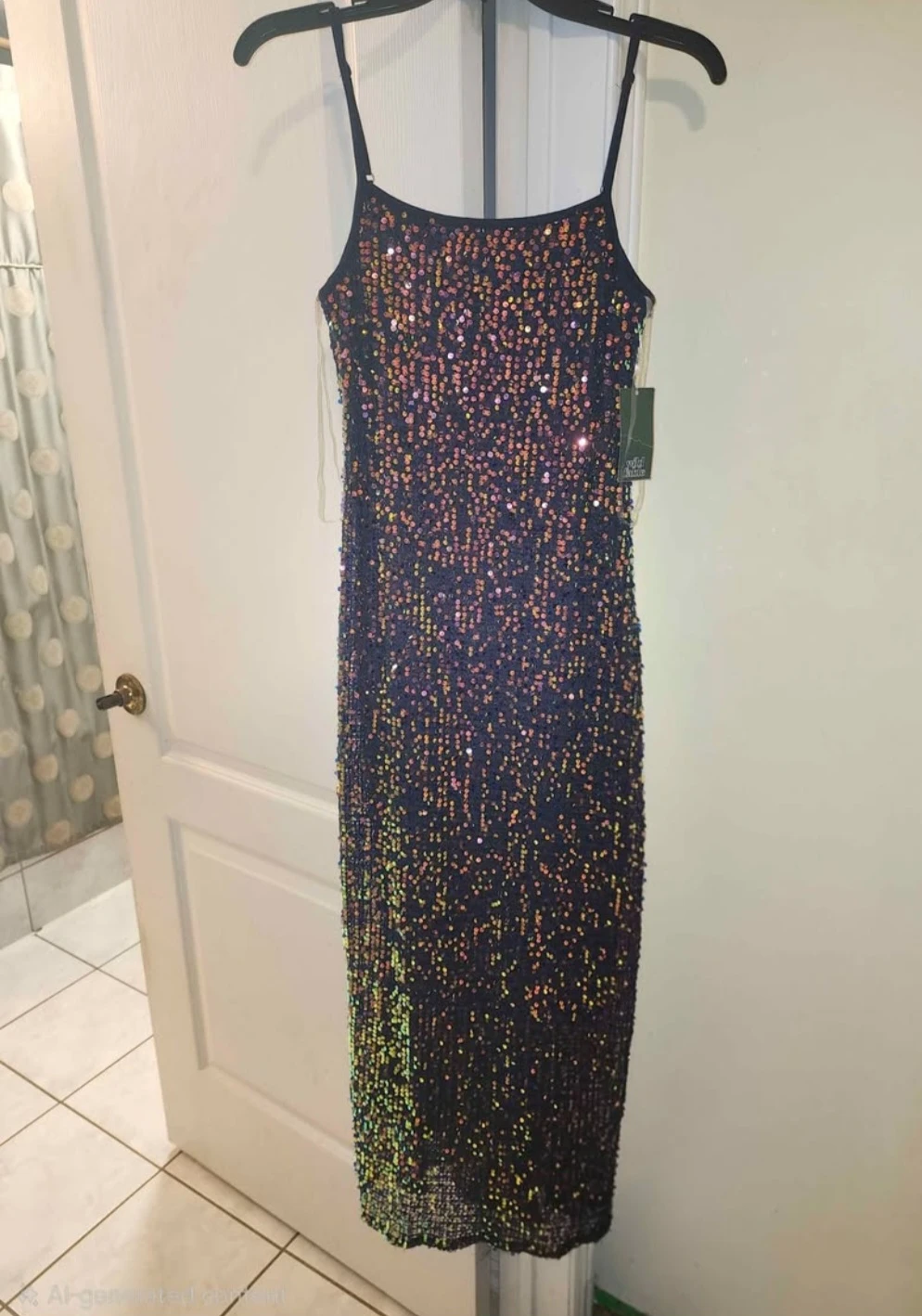 Wild Fable Sequin Dress Navy XS
