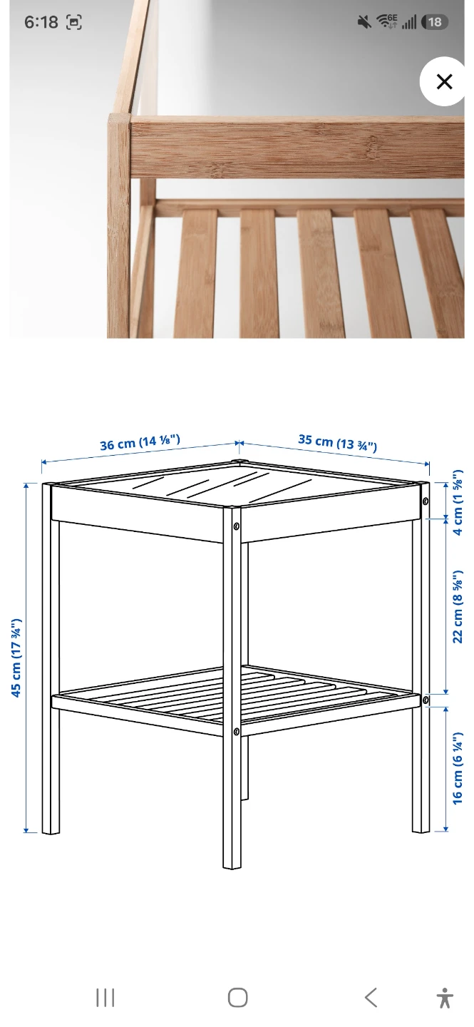 NESNA bamboo side table - photo 4