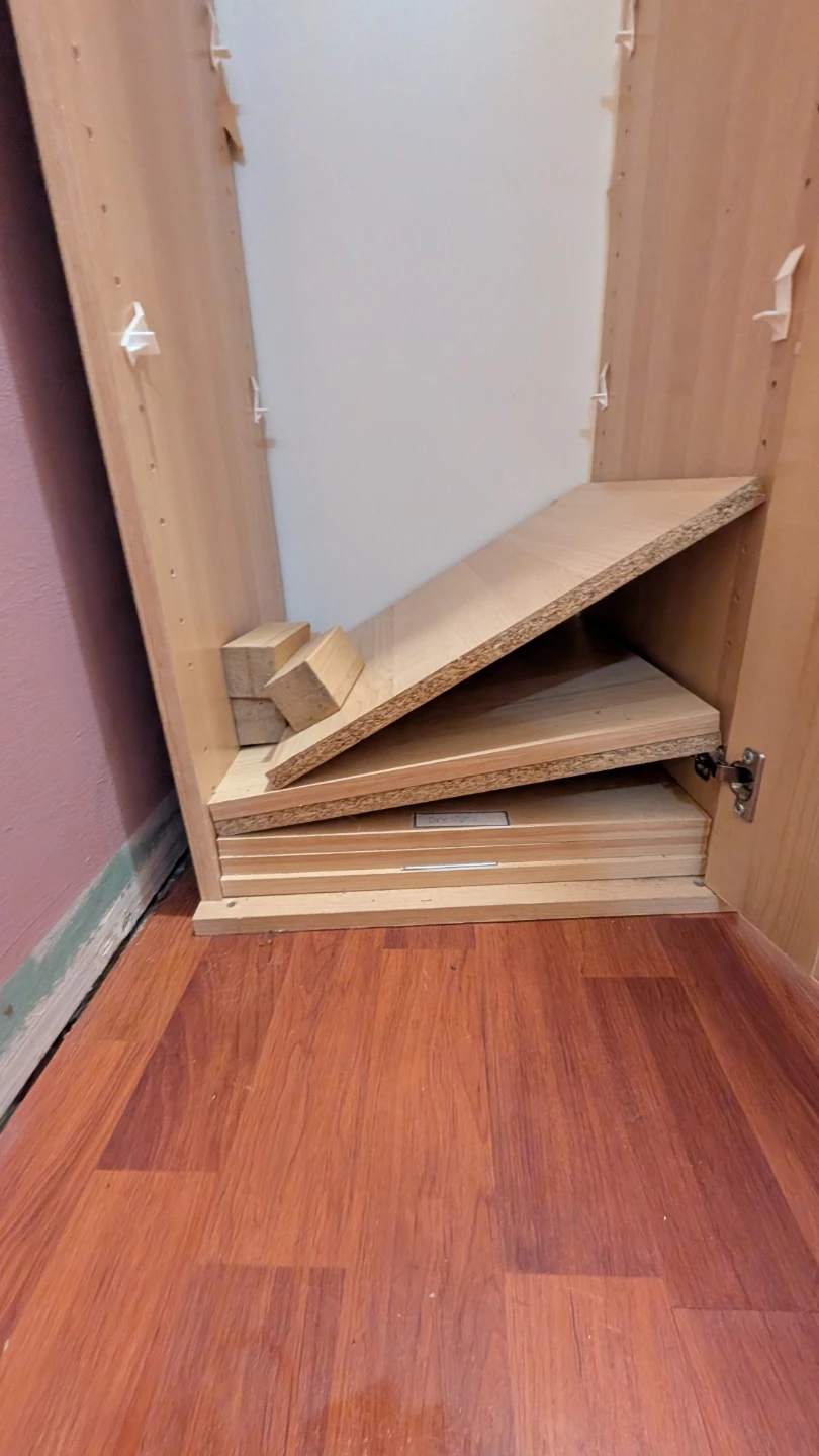 Tall Light Wood Storage Cabinet - photo 4
