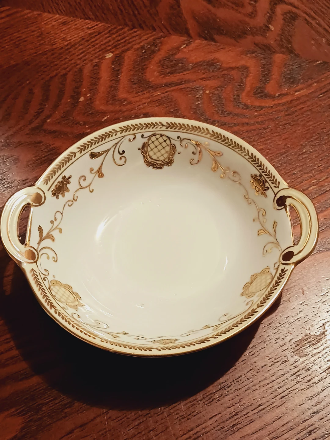 22K Gold Trim Japanese Hand Painted in Porcelain Bowl - photo 4