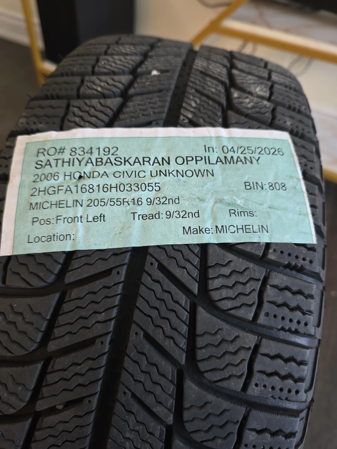 Michelin x ice winter tires, 4 tires with steel rims - photo 4