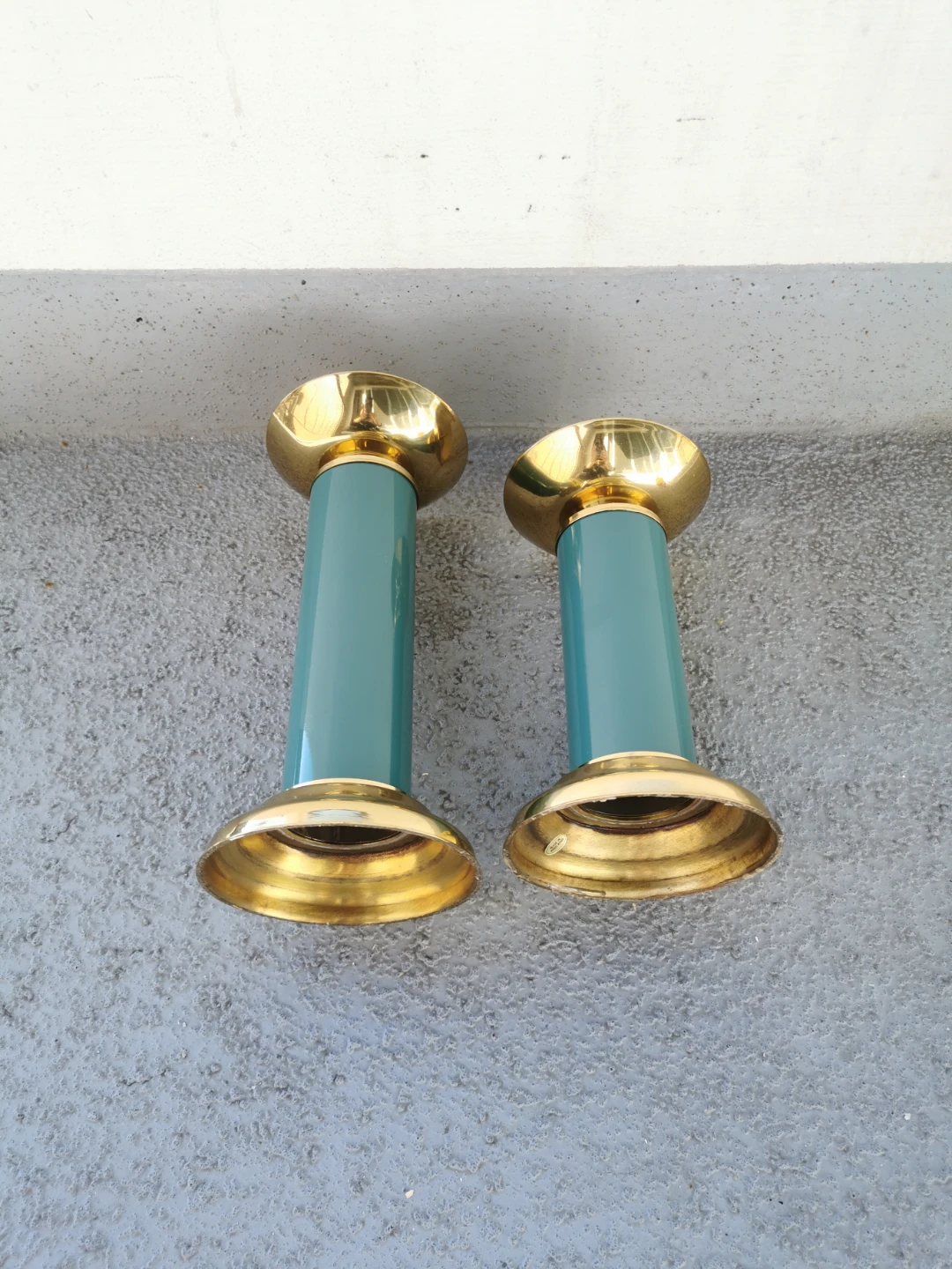 Vintage Ethan Allen Brass Spike Candle Holders - photo 4