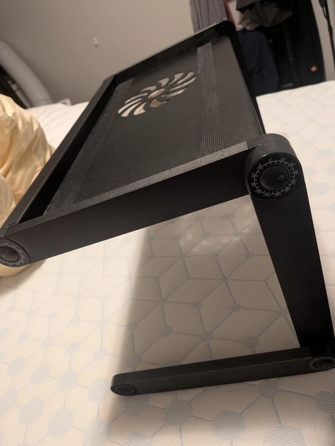 Adjustable Portable Laptop Desk with Cooling Fan - photo 3