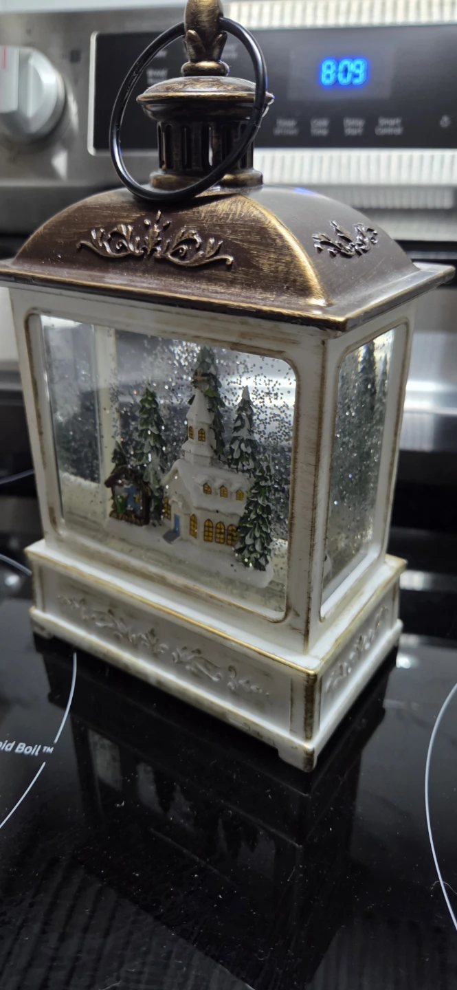 Christmas Church Snow Globe Lantern - photo 2
