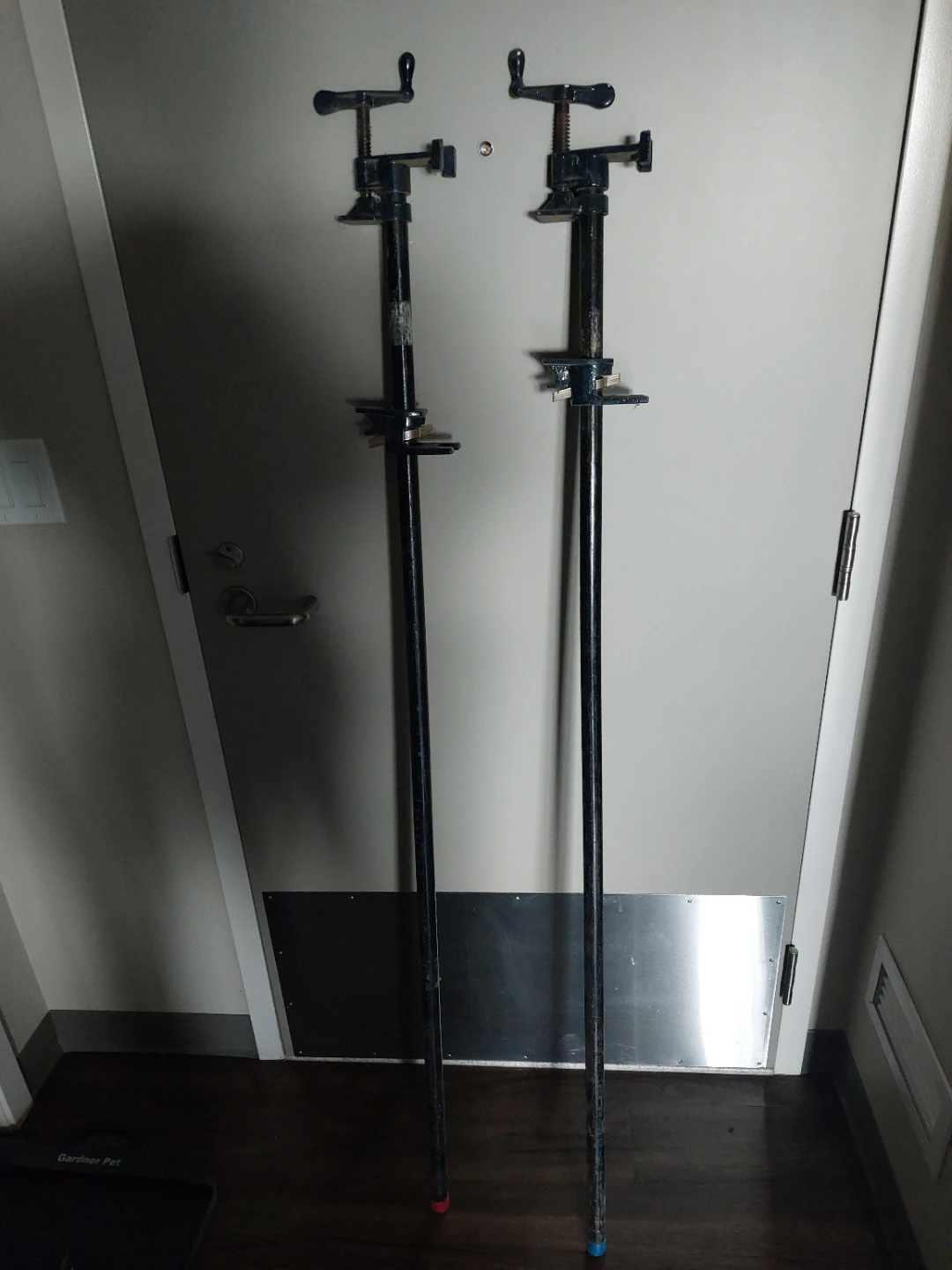 Two Long Metal Pipe Clamps - photo 2