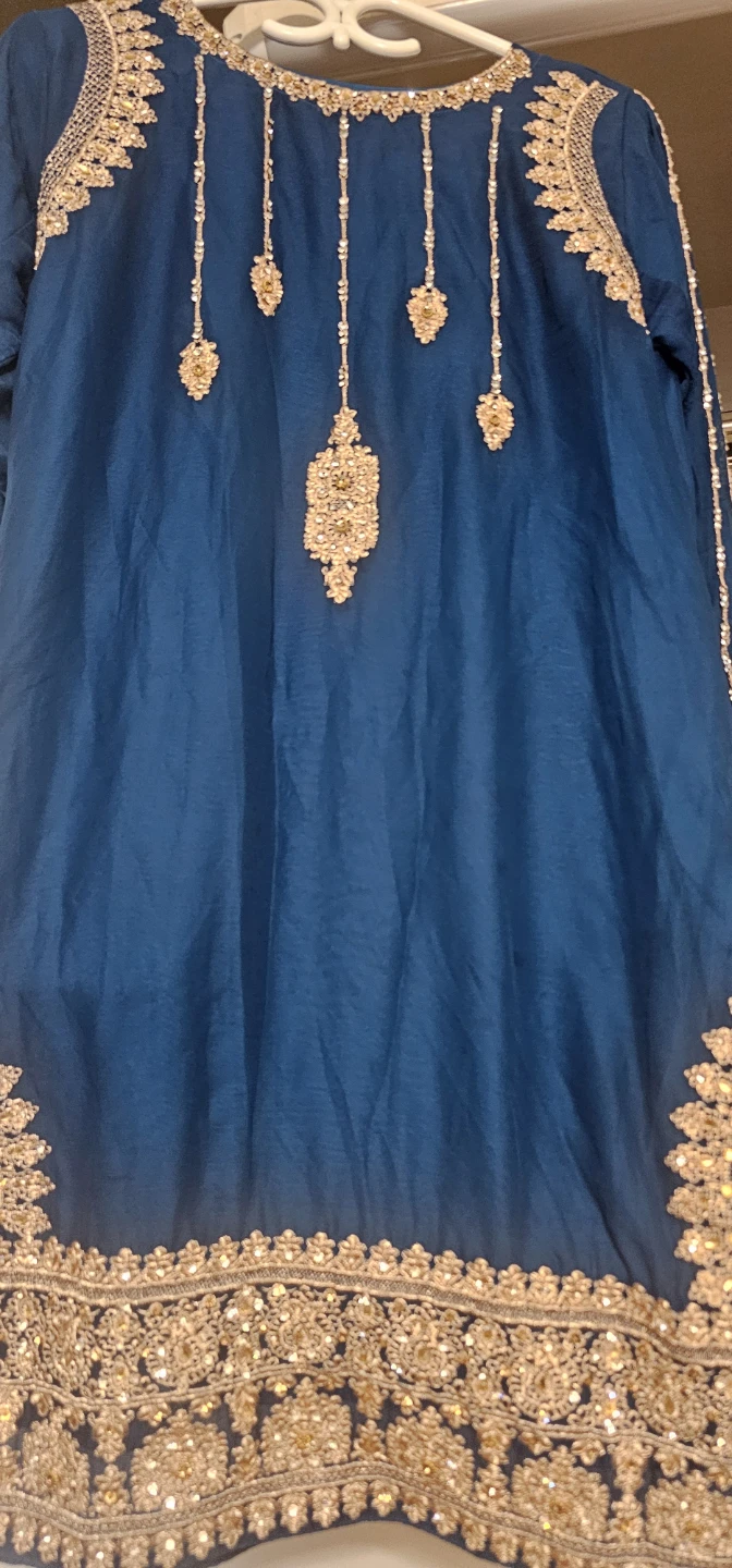 Blue Embroidered Kurti
