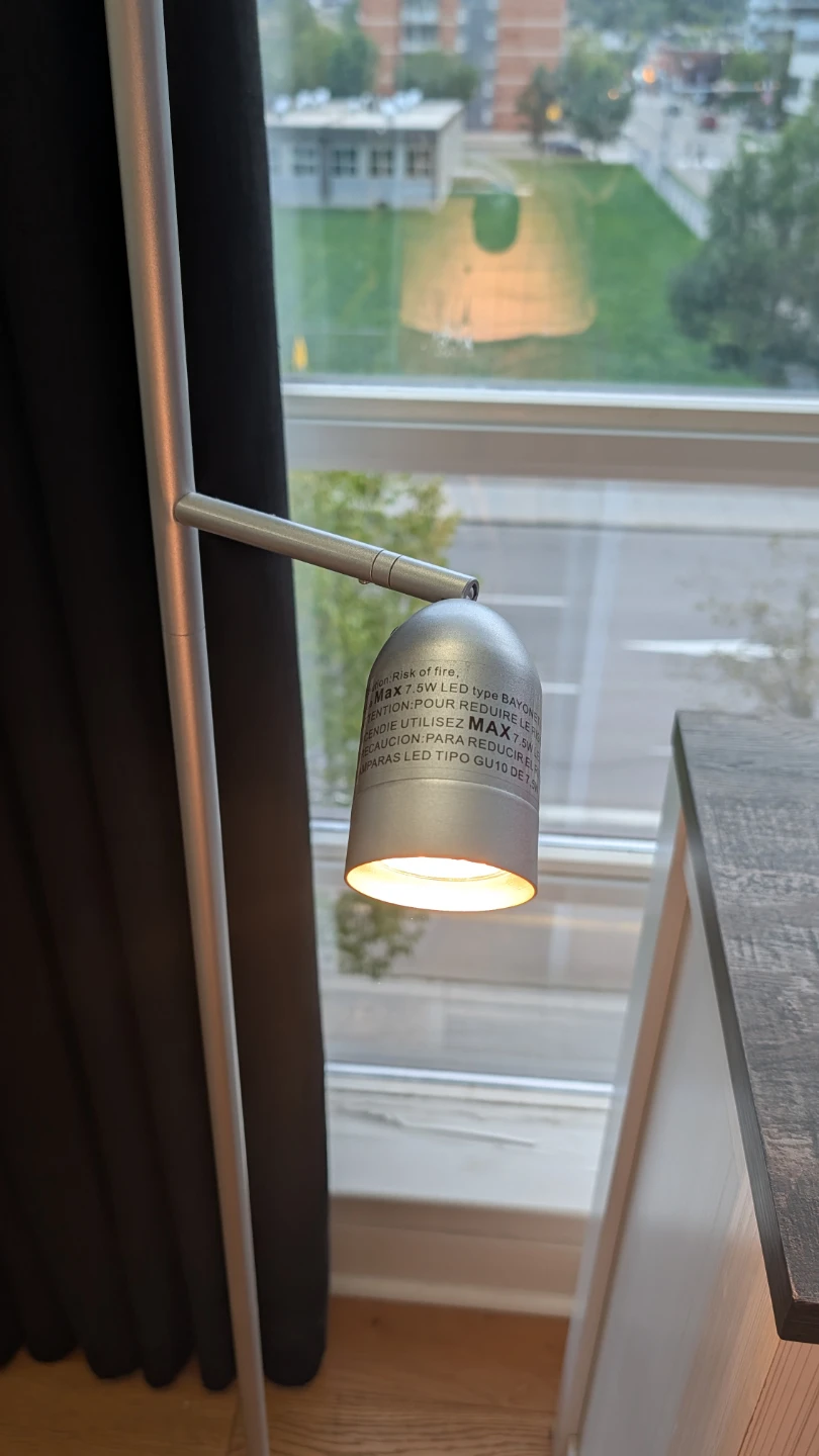 Silver Torchiere Floor Lamp with Reading Light - photo 2