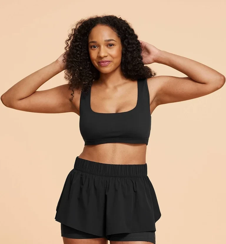 🏈Jet Black Crisscross Bra XL