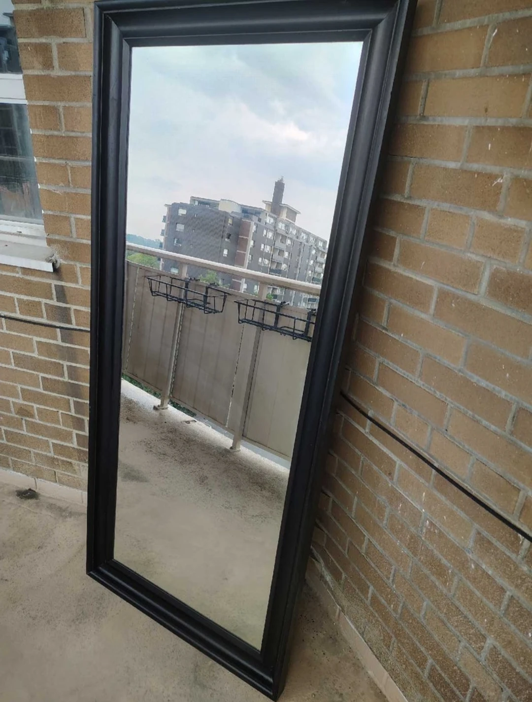 IKEA Hemnes Floor Mirror Black