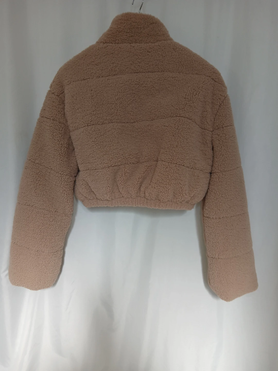 Tan Faux Shearling Cropped Jacket (Large but fits like a medium) - photo 2