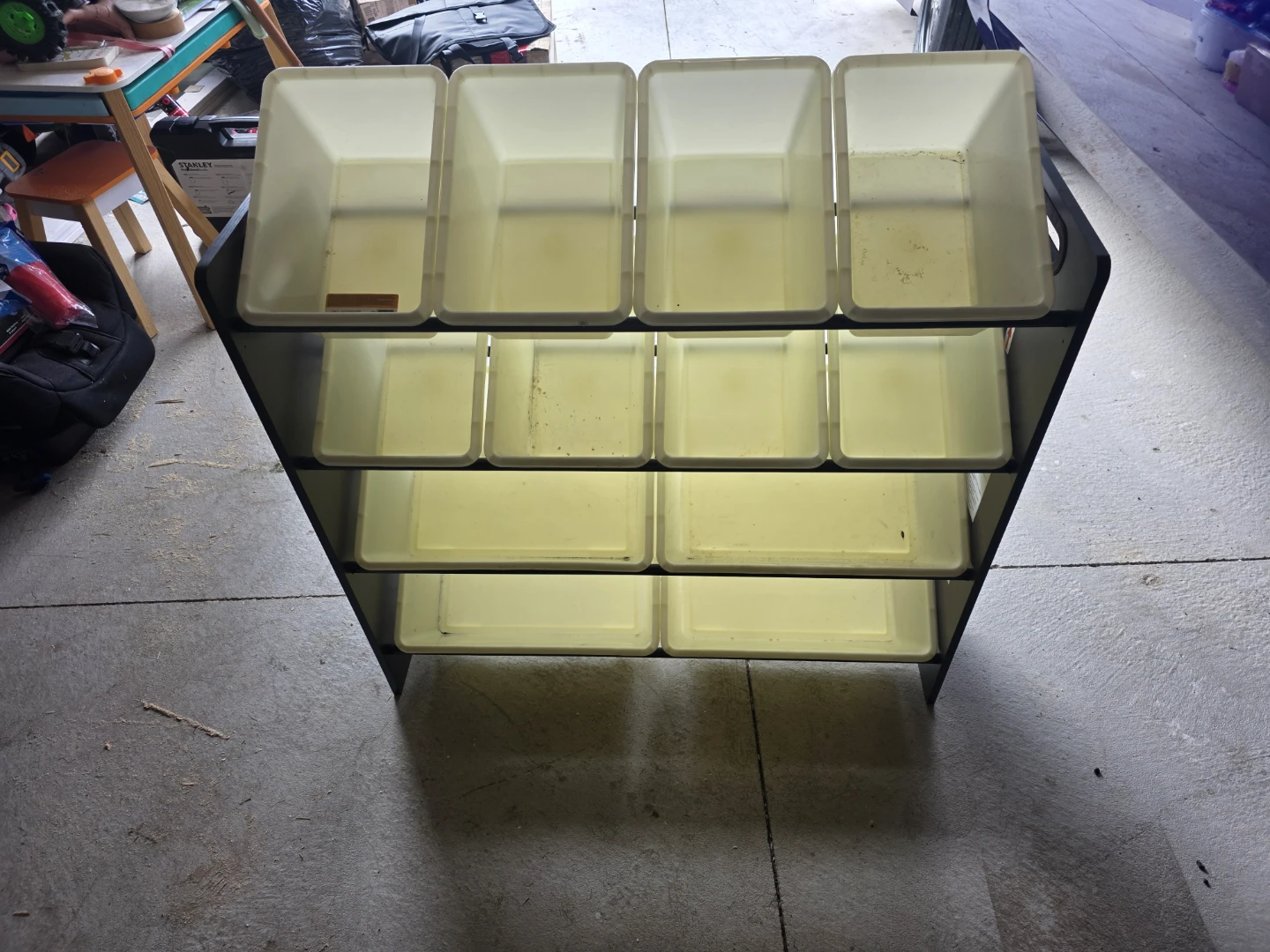 Toy Organizer Shelf with Bins