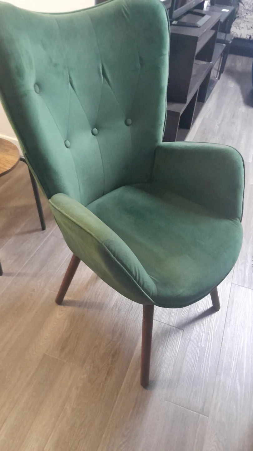 Green Velvet Accent Chair - photo 3