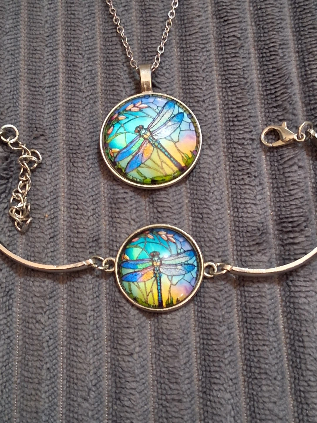 Dragonfly Necklace, Earrings, and Bracelet Set - photo 2