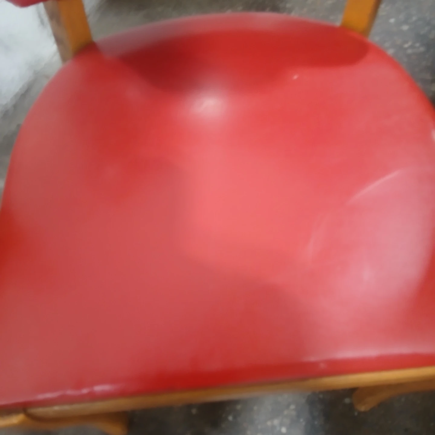 Two Vintage Red Vinyl Chairs - photo 2