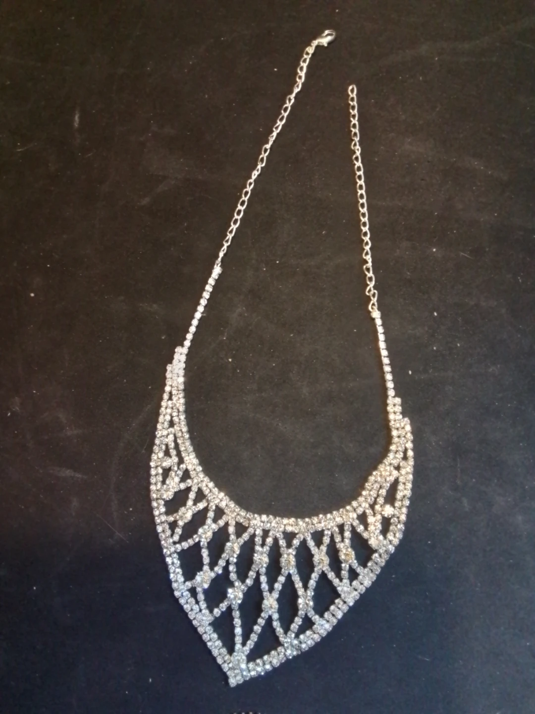 Rhinestone necklace and bracelet set - photo 4