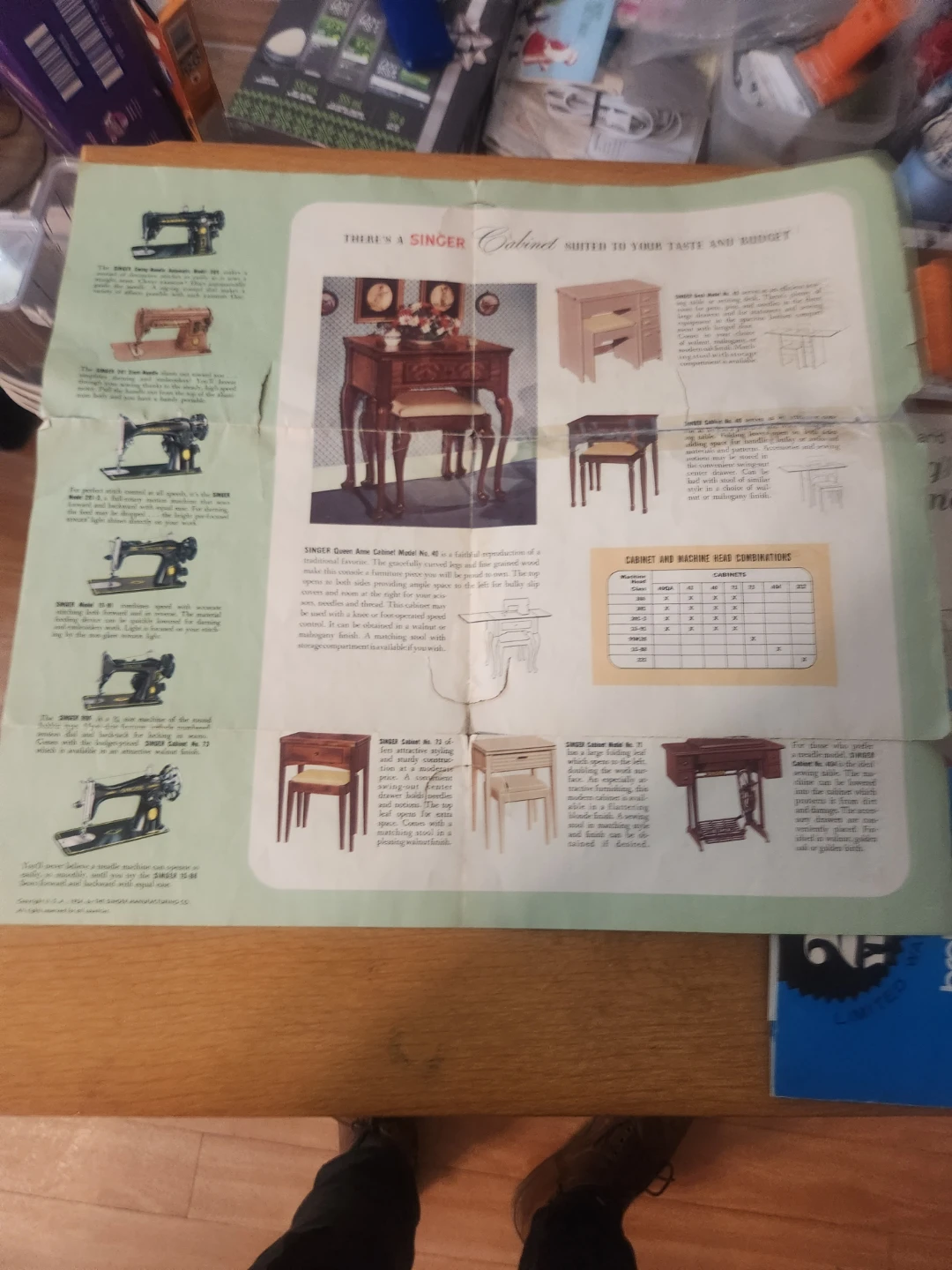 Vintage Singer Sewing Machine with Accessories - photo 3