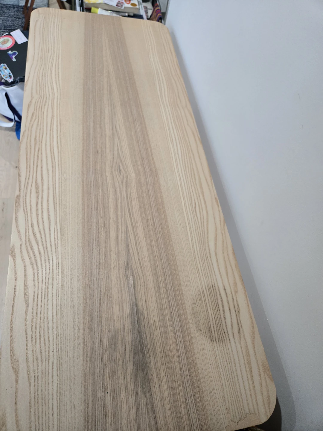 Natural Wood Desk with Single Drawer - photo 2