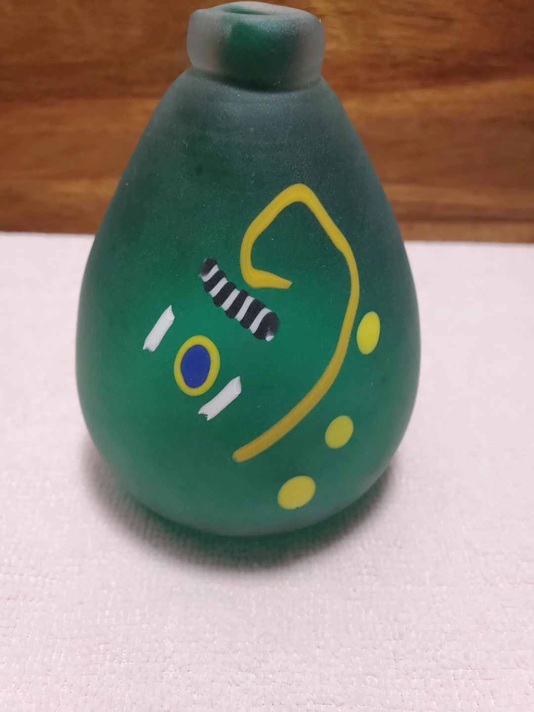 Green Frosted Glass Vase
