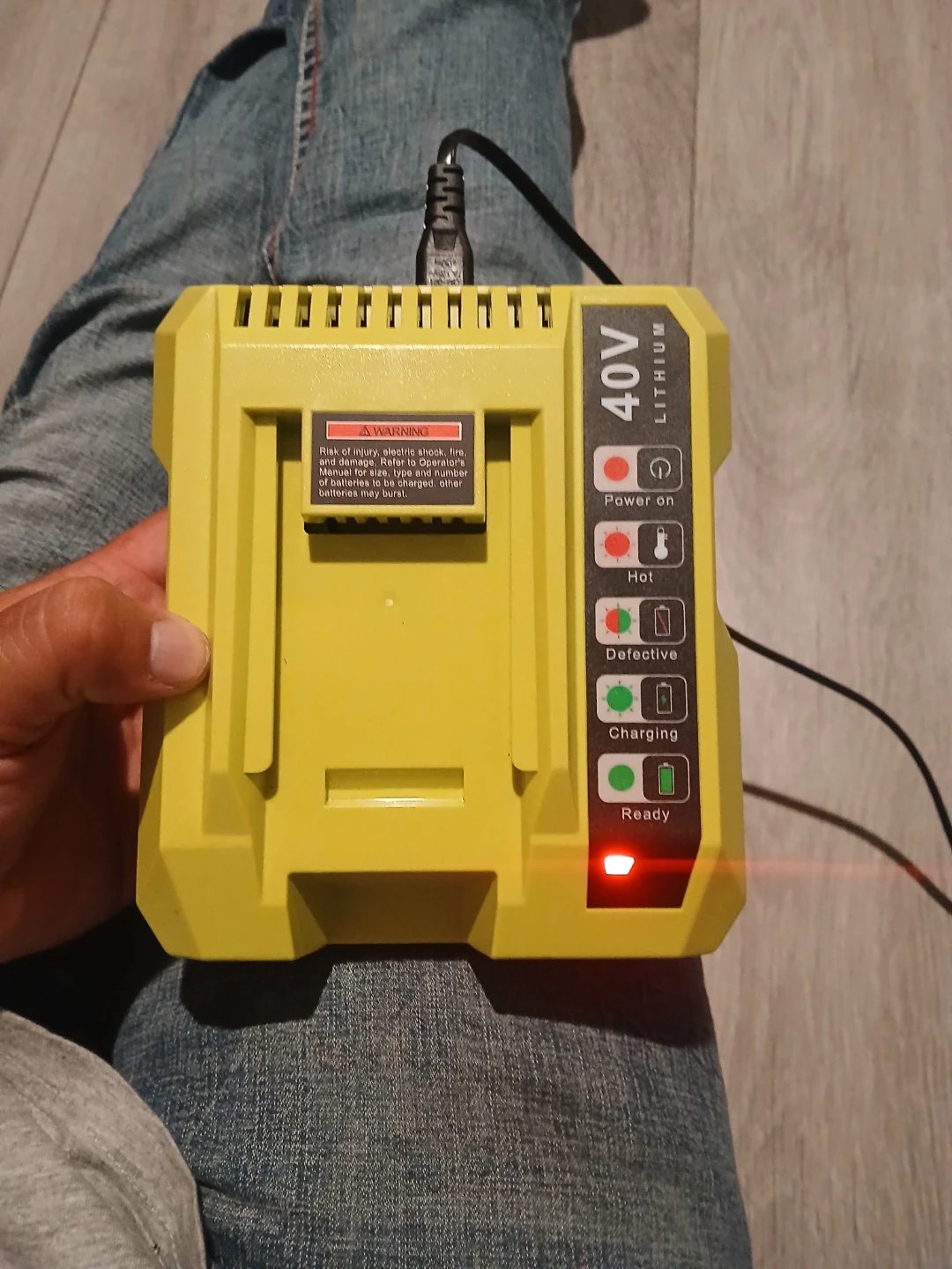 Ryobi 40V Lithium Battery Charger OP401 - photo 2