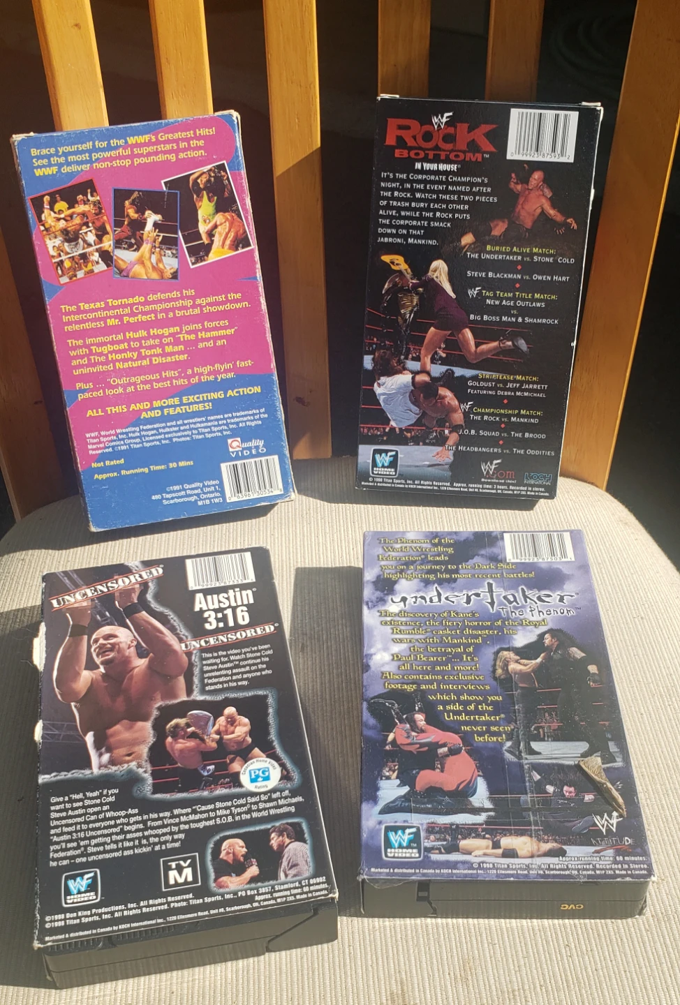 Set of 4 Vintage WWF Wrestling VHS Tapes - photo 2