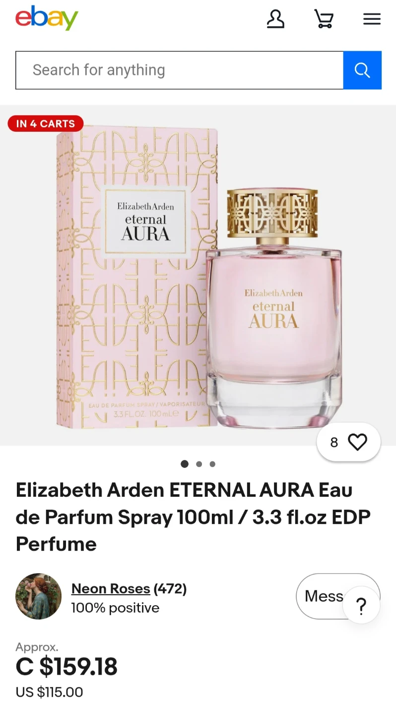 Elizabeth Arden ETERNAL AURA Eau de Parfum Spray 100ml