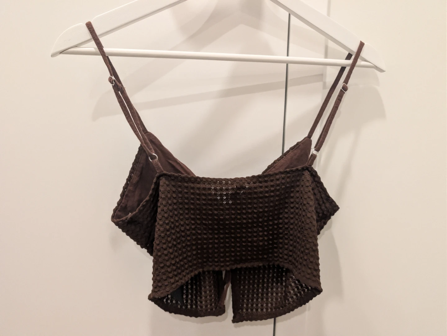 Divided H&M Brown Textured Crop Top - photo 2