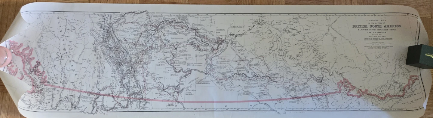 Vintage Map of British North America by Captain Palliser - photo 3