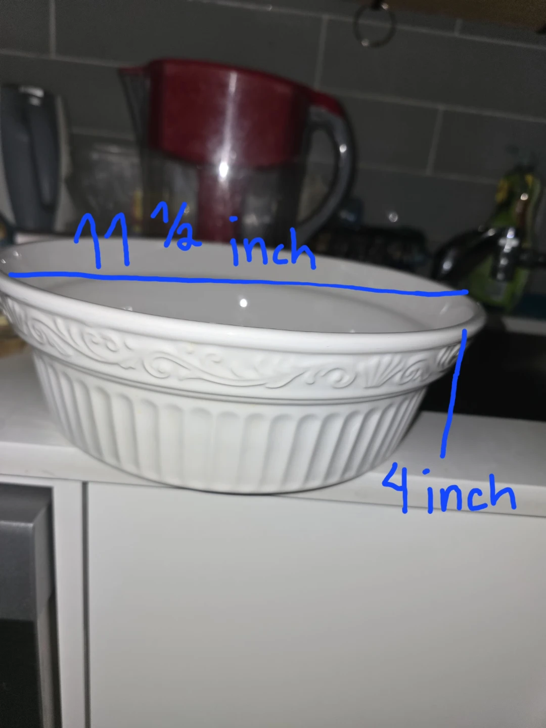 White Ceramic Covered Casserole Dish