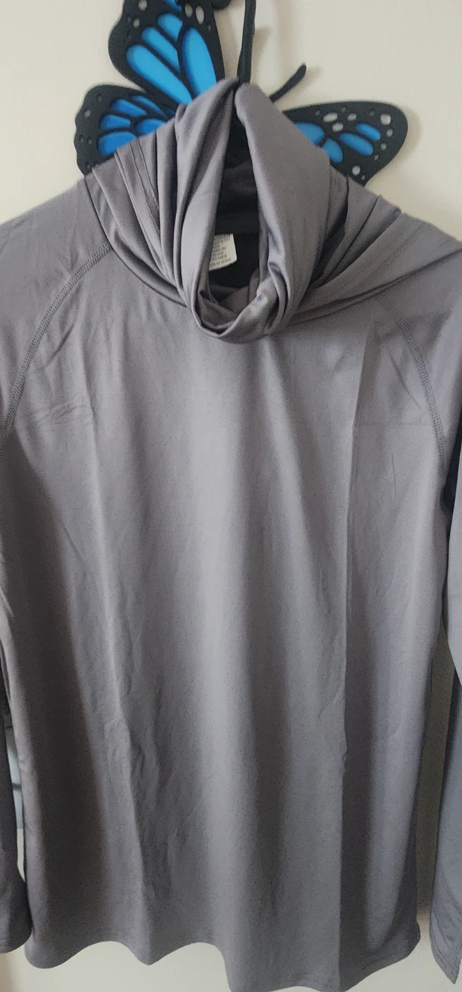 Gray Long Sleeve Hooded Top - photo 3