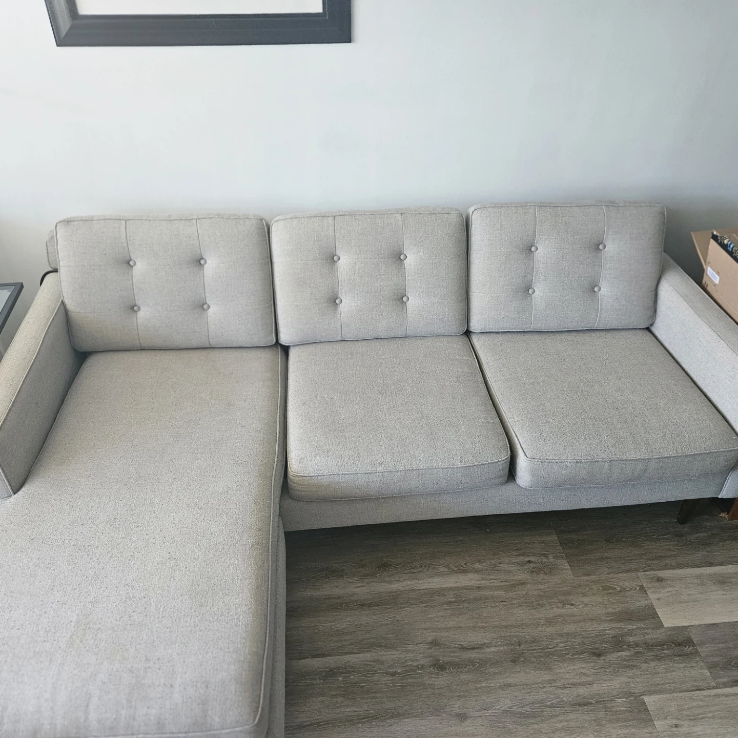 West Elm sofa with chaise - photo 2