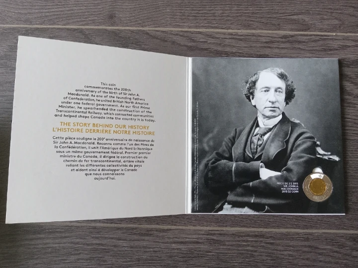 2015 Sir John A. Macdonald $2 Commemorative Coin - photo 2