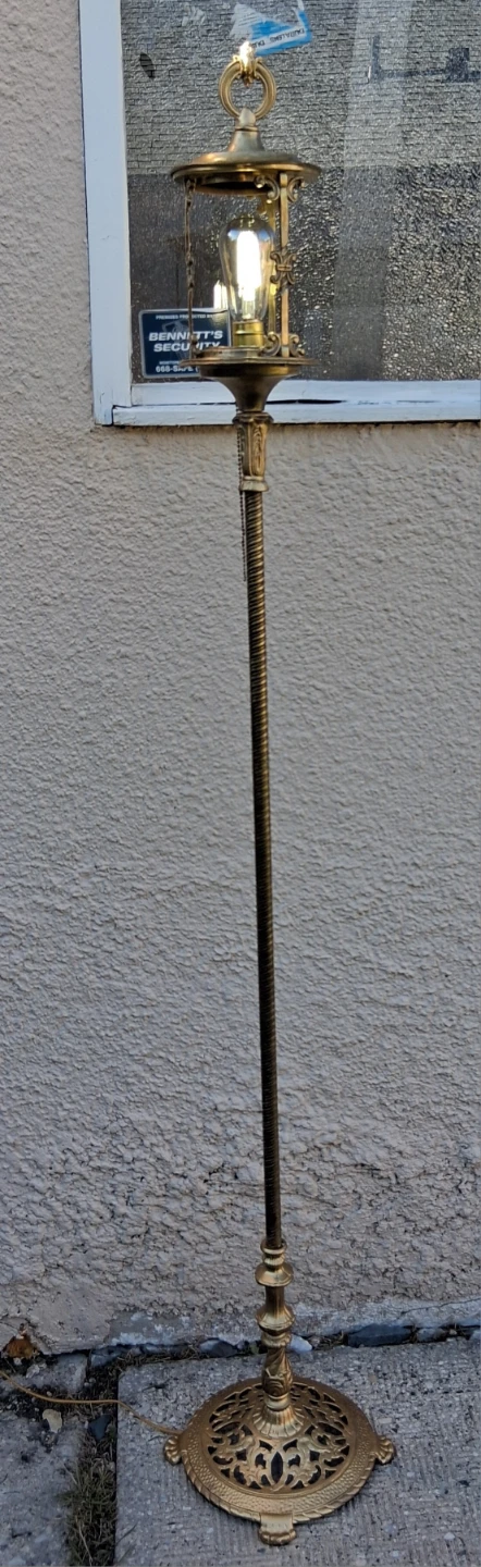 Vintage Brass Floor Lamp - photo 2