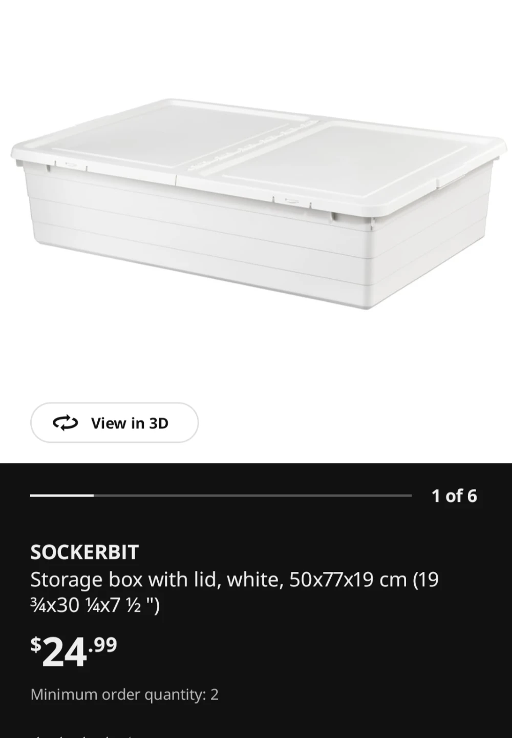 Two IKEA Sokebit Under bed storage boxes with lid 🏈 - photo 2