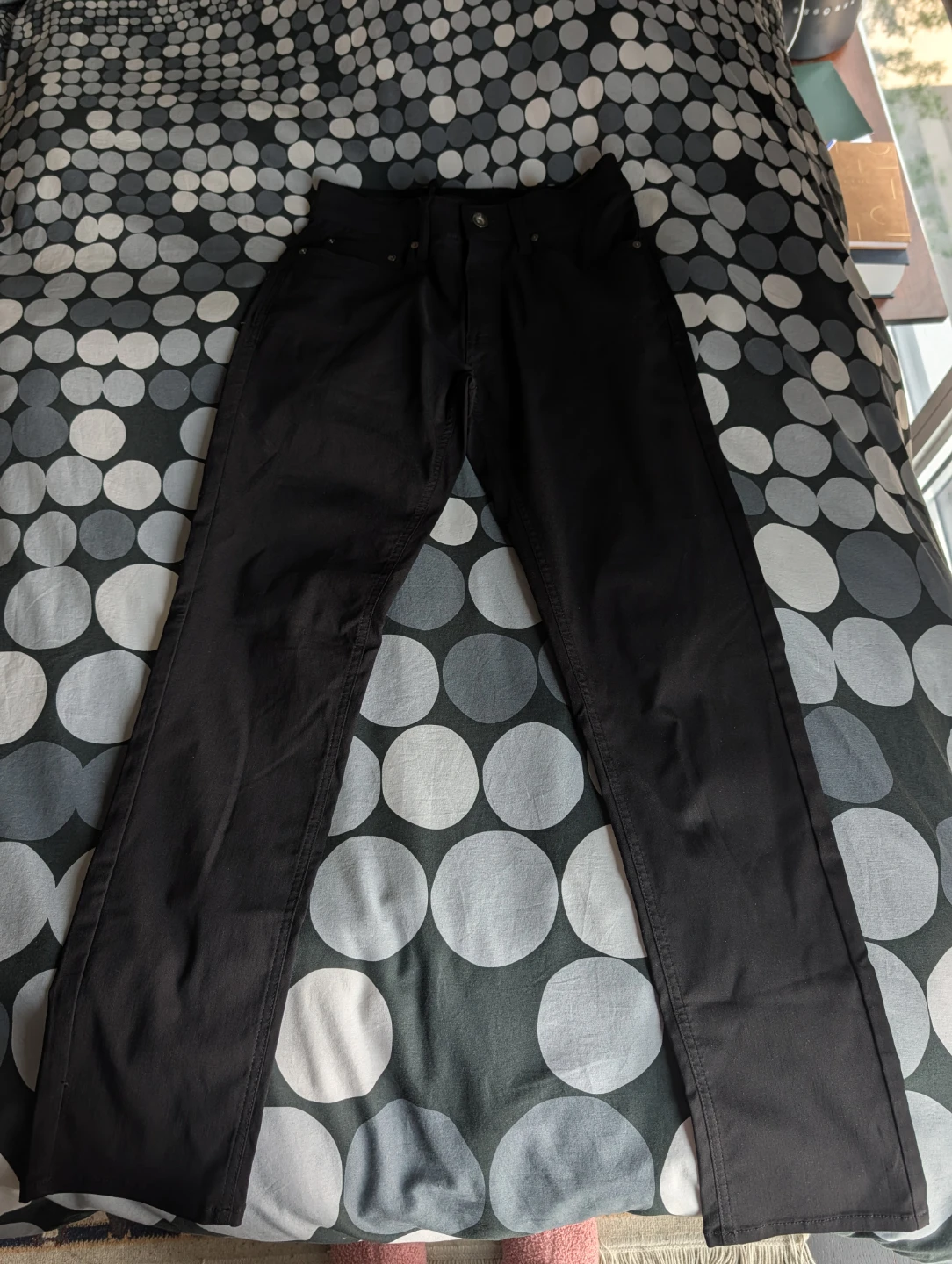 Men's black stretchy dressy pants